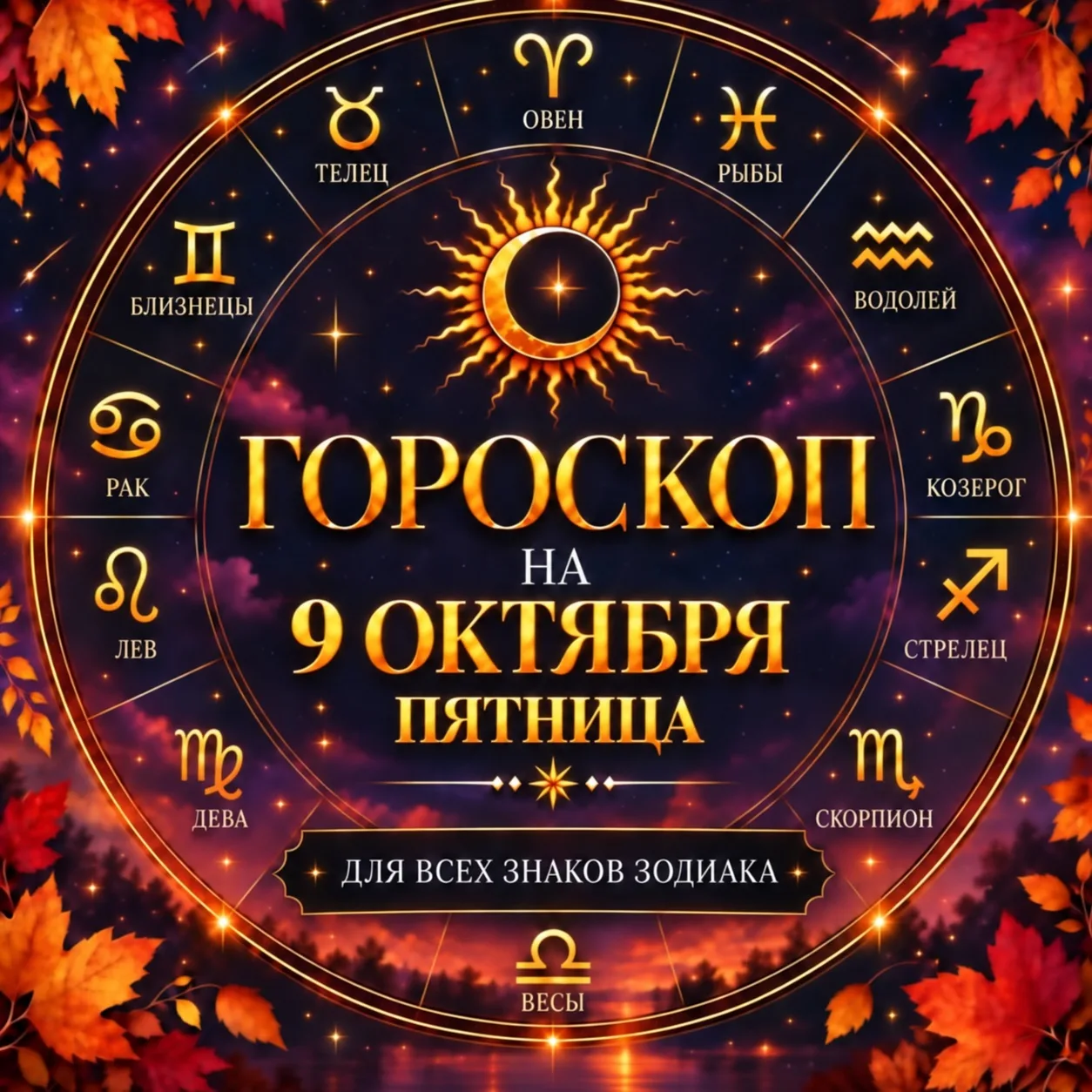 🔮 Гороскоп на 9 октября, пятницу