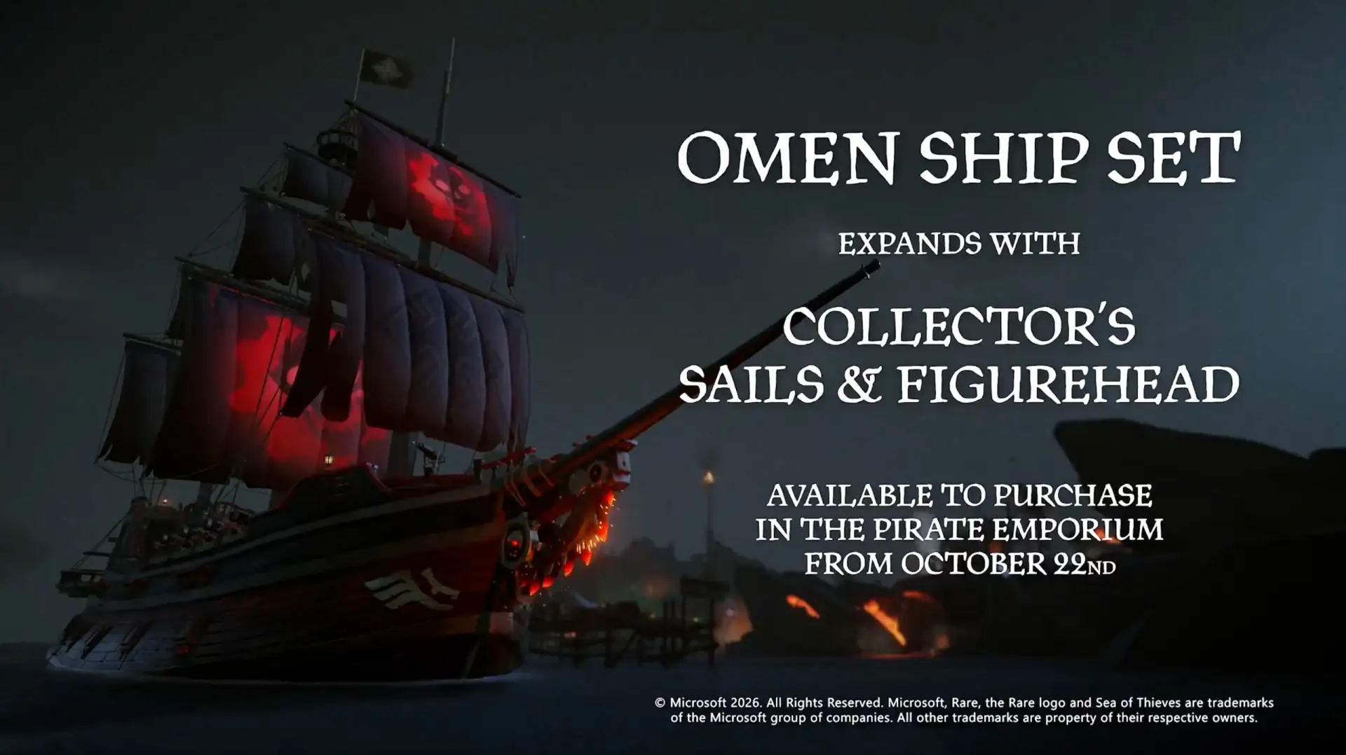 🤝 Авторы Sea of Thieves выпустят 22 октября комплект тематических скинов для корабля в...