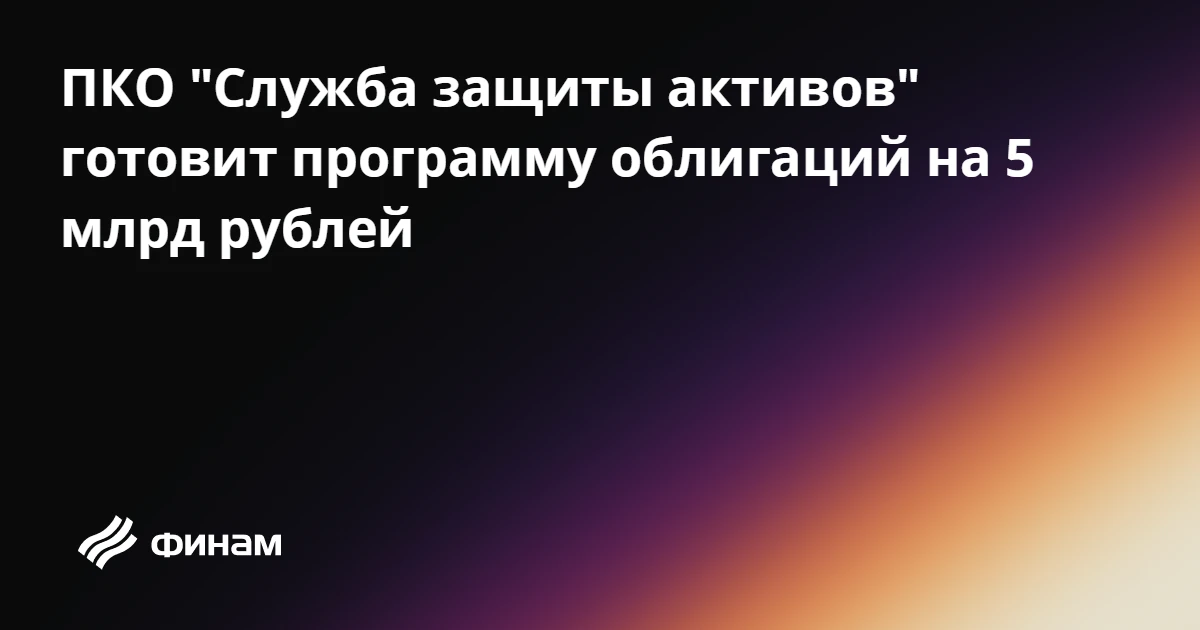 ПКО "Служба защиты активов" готовит программу облигаций на 5 млрд рублей
