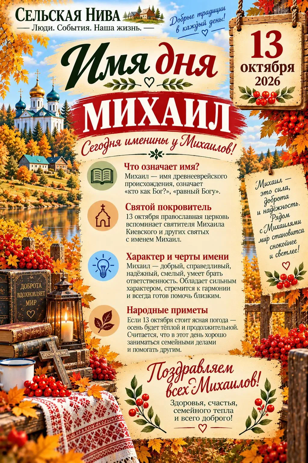 😇 Сегодня именины у Михаила.