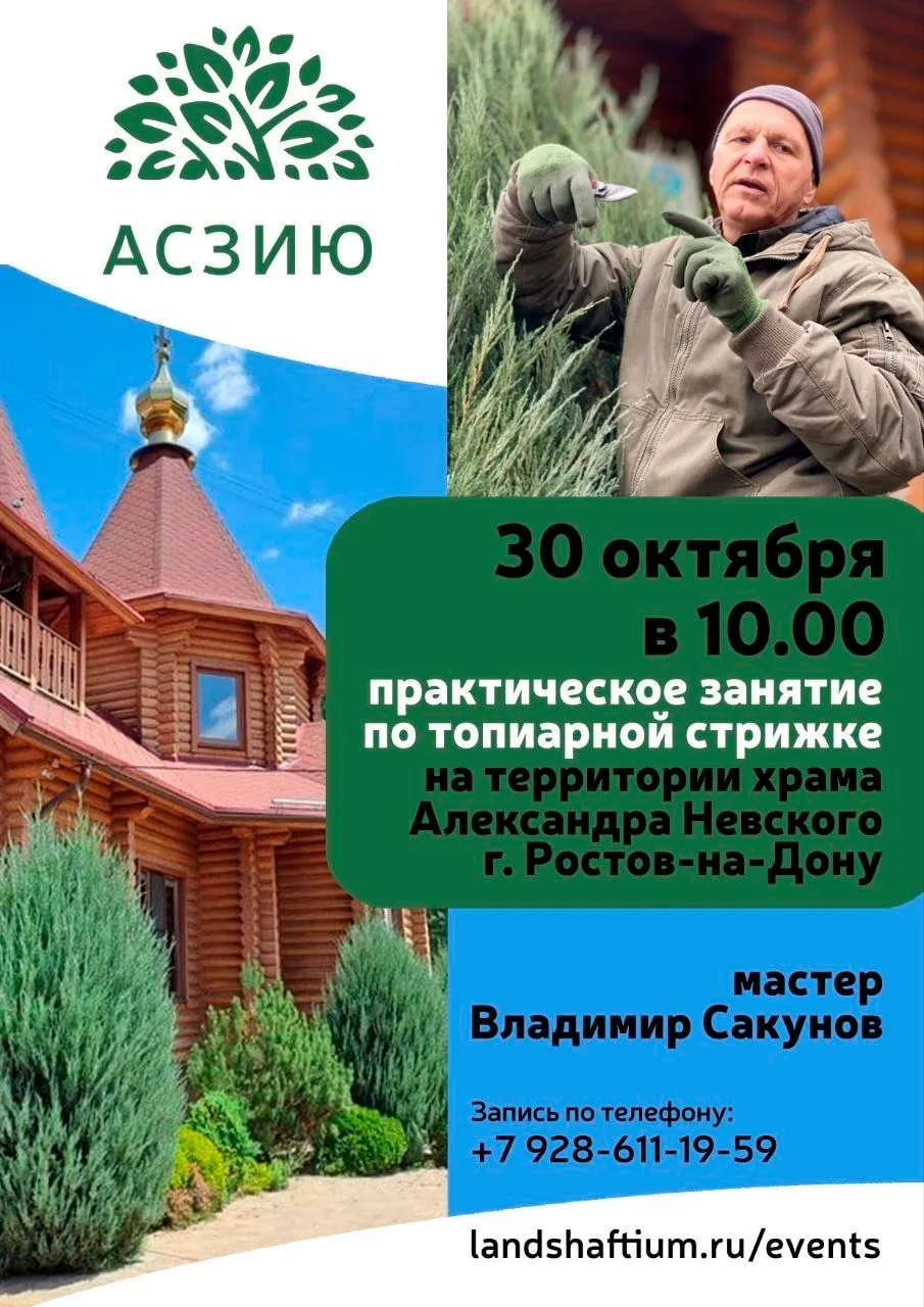 Стрижем красиво! ✂️🌳30 октября мастер топиарной стрижки Владимир Сакунов проведет прак...