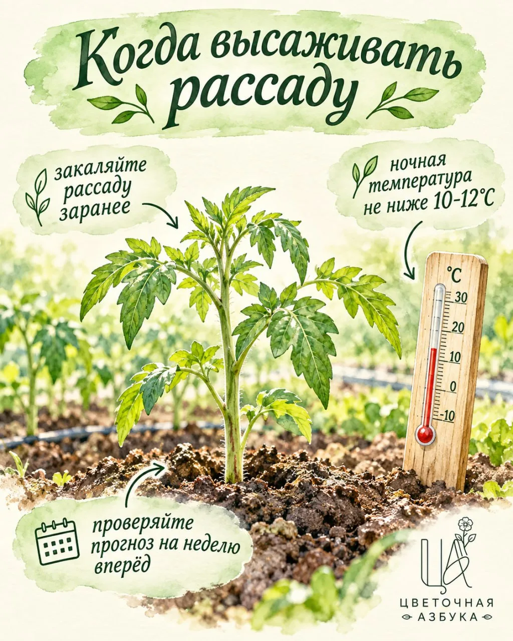 Вопрос-ответ — Когда высаживать рассаду в открытый грунт 🌱 садовая