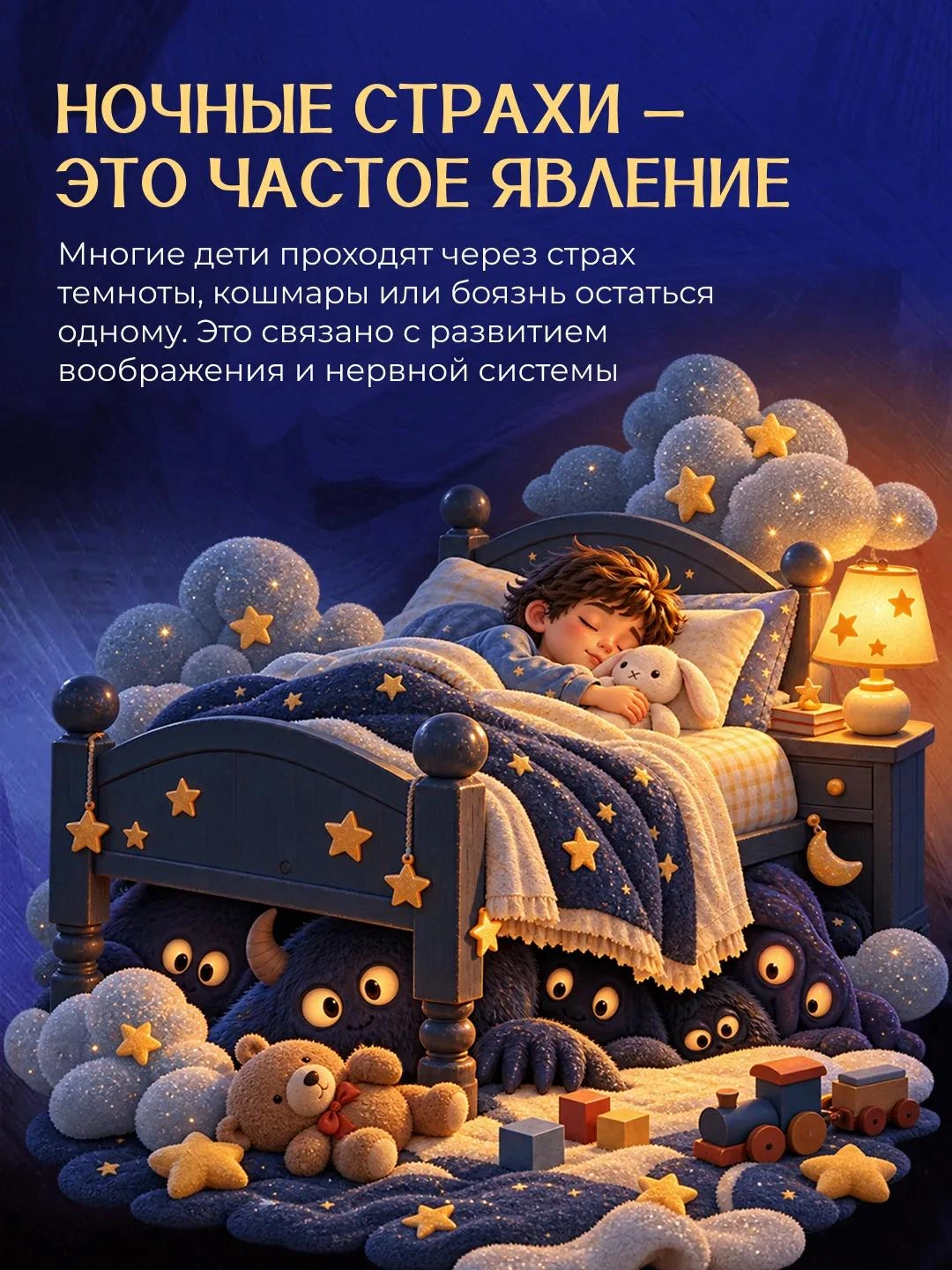 Ночью все страхи кажутся больше. Так психика ребёнка реагирует на то, что кажется ему н...