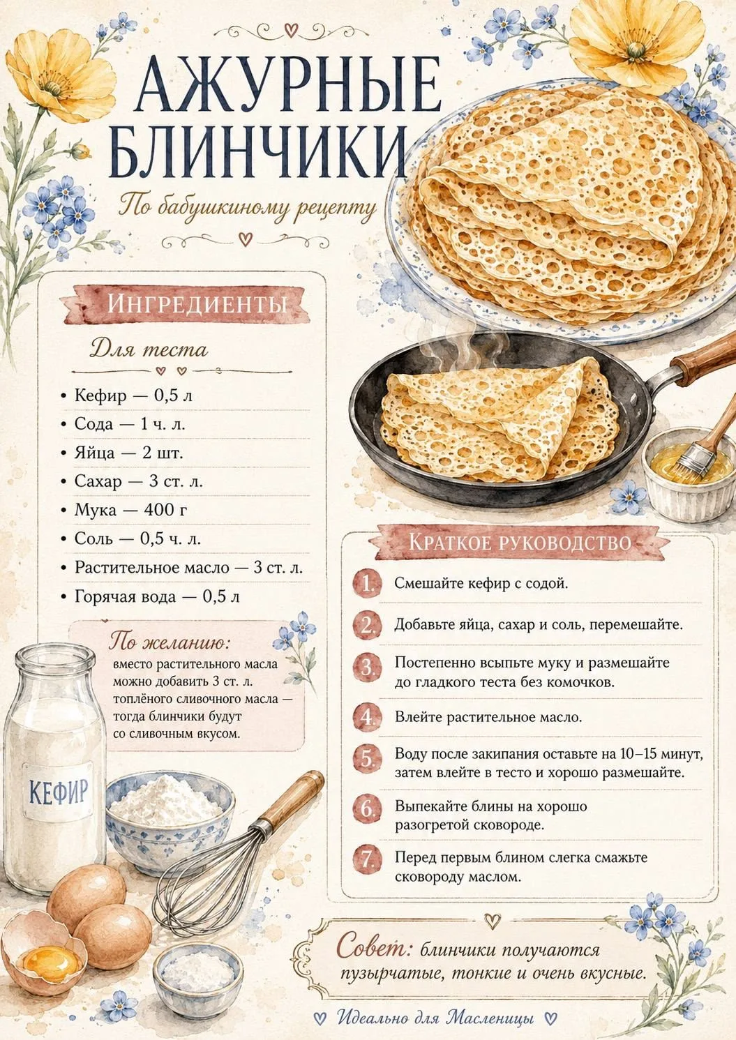 Ажурные блинчики