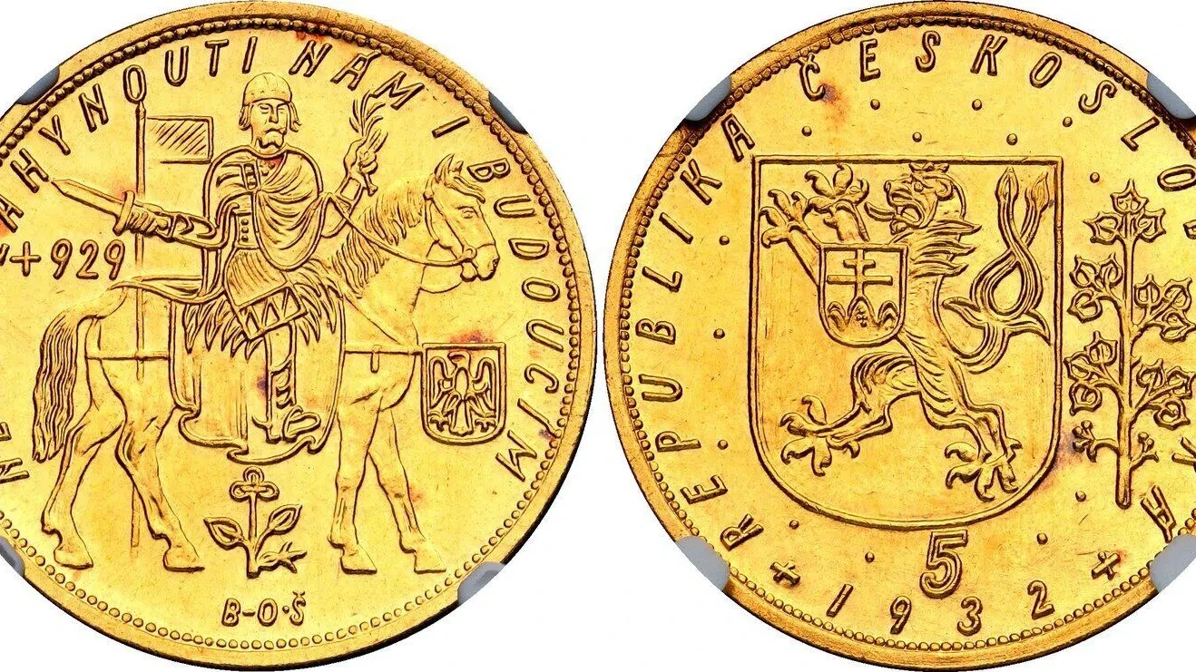 Чехословакия, 5 дукатов, 1932 год.