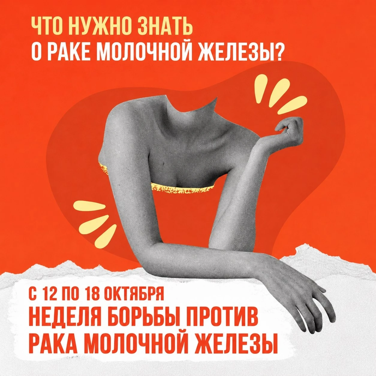 С 12 по 18 октября проводится Неделя борьбы против рака молочной железы.
