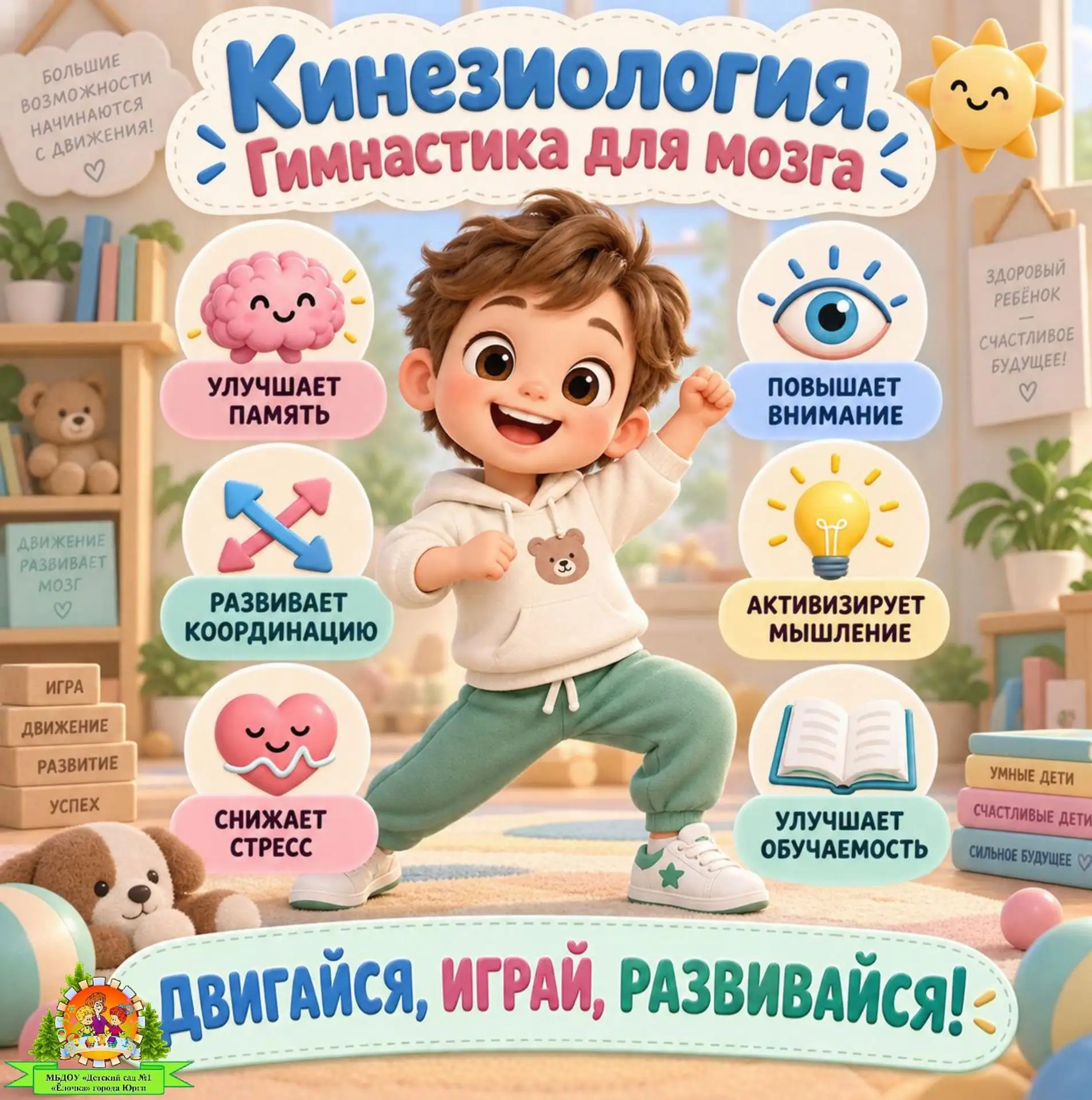 🗣 «От движений — к словам: простые упражнения для развития речи дошкольника»💛