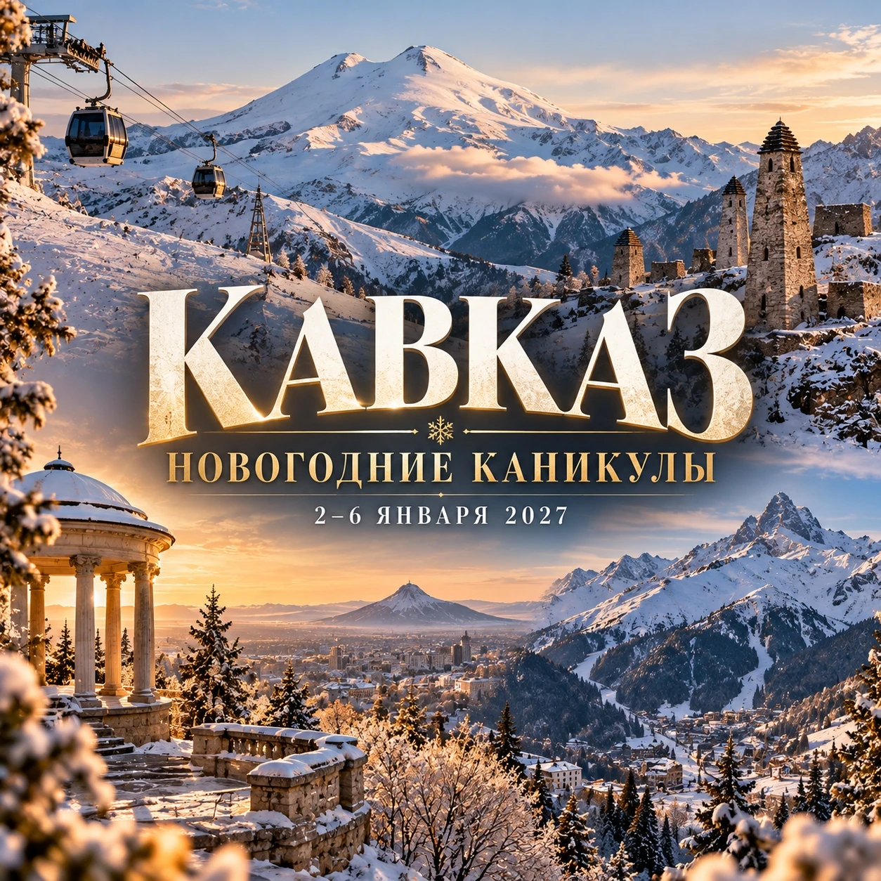 🏔 КАВКАЗ: НОВОГОДНИЕ КАНИКУЛЫ!