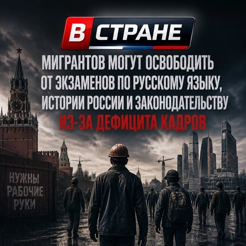 👀 Часть трудовых мигрантов могут освободить от обязательных экзаменов в России