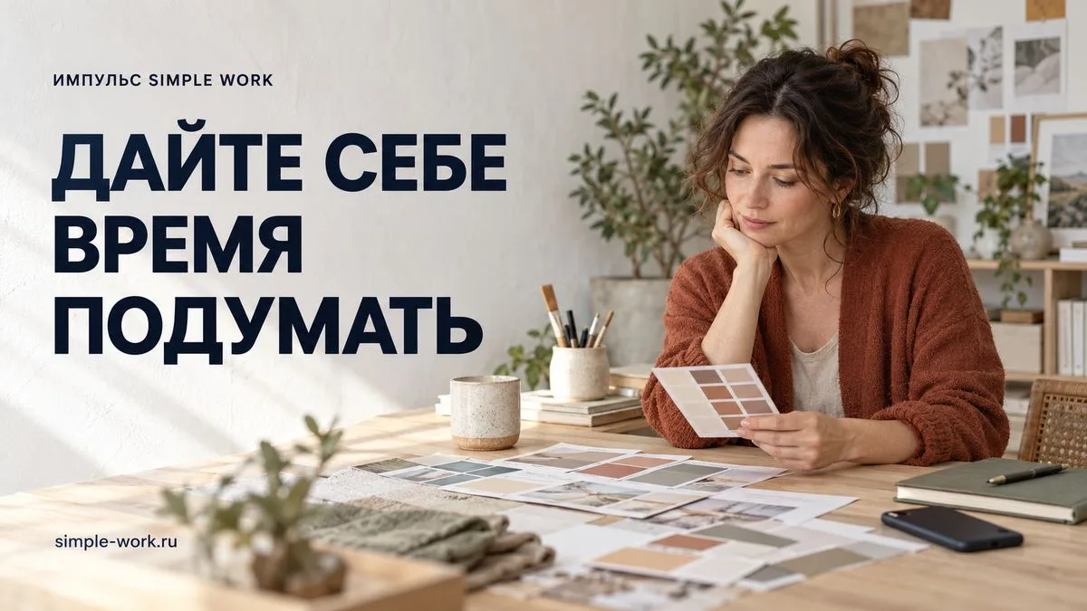 Дайте себе время на ответ