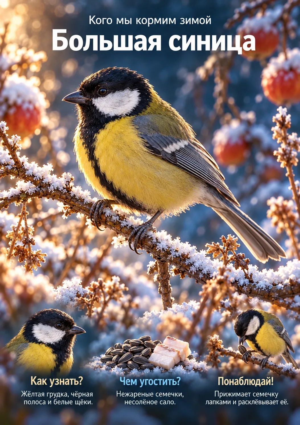 🐦 Кого мы кормим зимой?