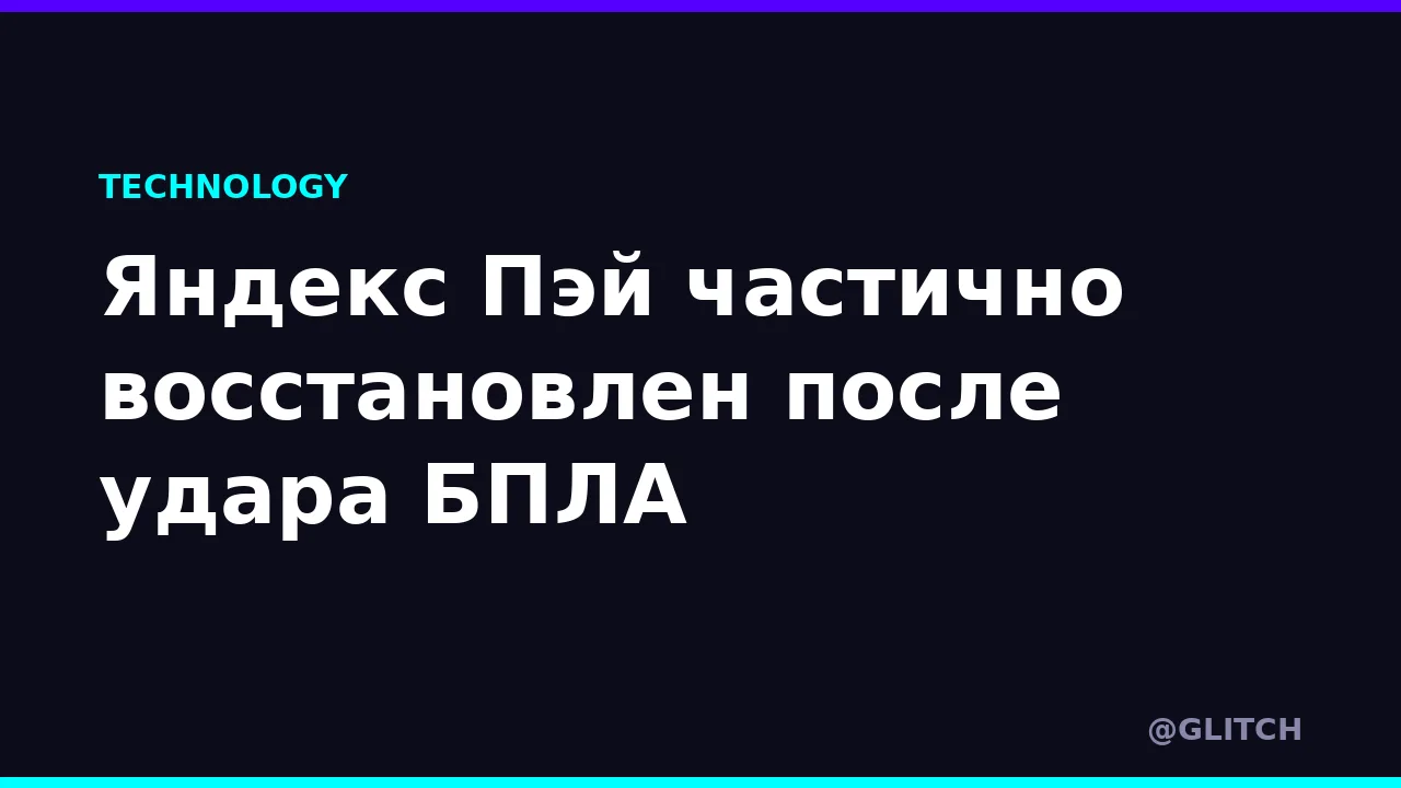 Яндекс Пэй частично восстановлен после удара БПЛА