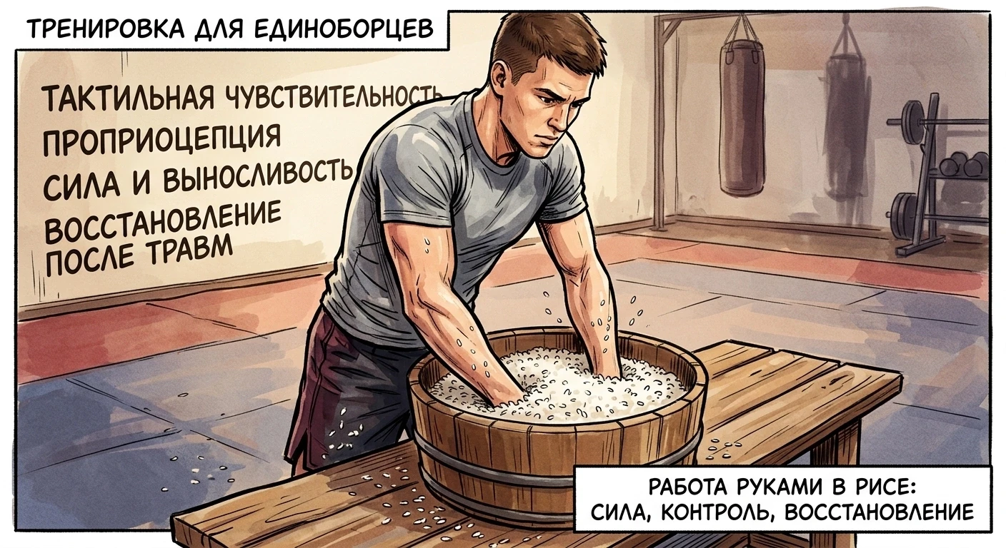 🥊 **Зачем единоборцам работать руками в рисе?**