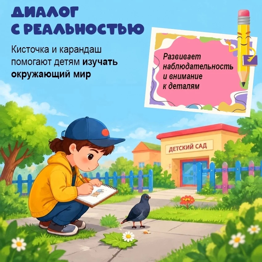 👨‍🎨 В этом удивительном мире детства кисточка и карандаш занимают особое место.