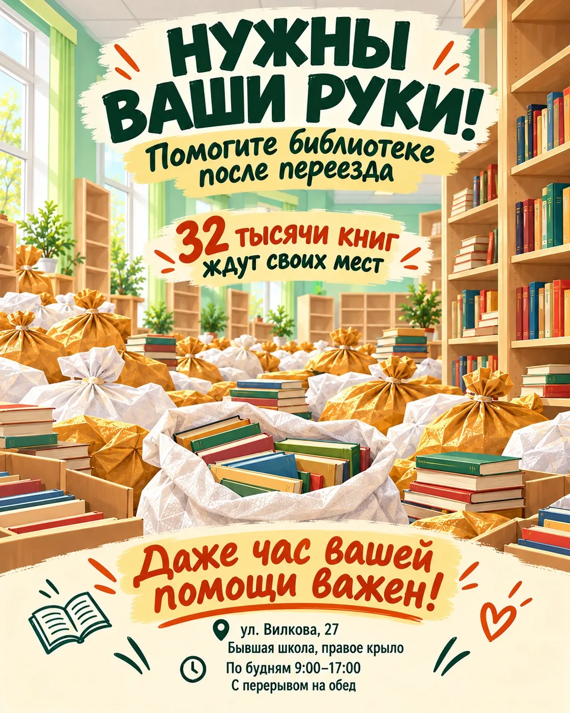 📚  Библиотеке очень нужна ваша помощь!