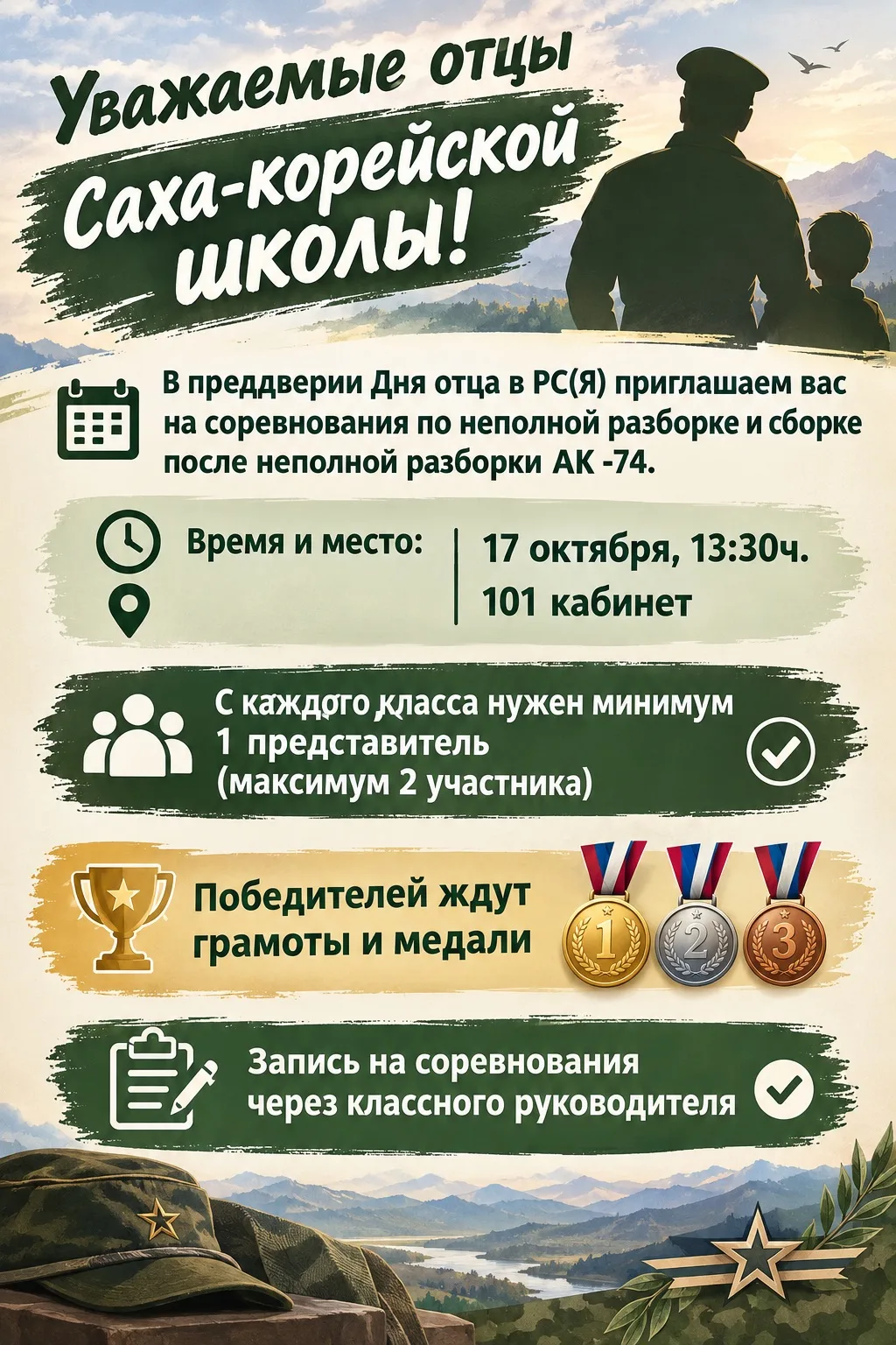 Уважаемые отцы Саха-корейской школы!👱🏼‍♂️👨‍🦳👨🏻‍🦰