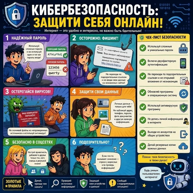 🚨 3 главных правила кибербезопасности: