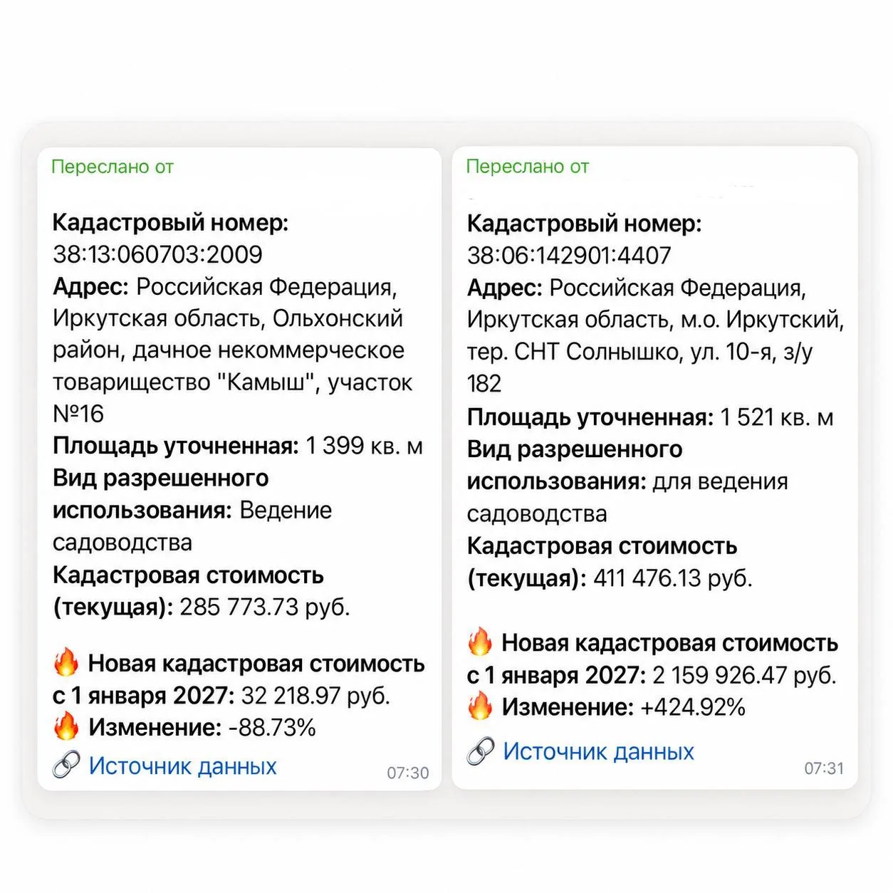 Все боятся роста кадастровой стоимости, а у нас на одном участке она упала почти на 89%...