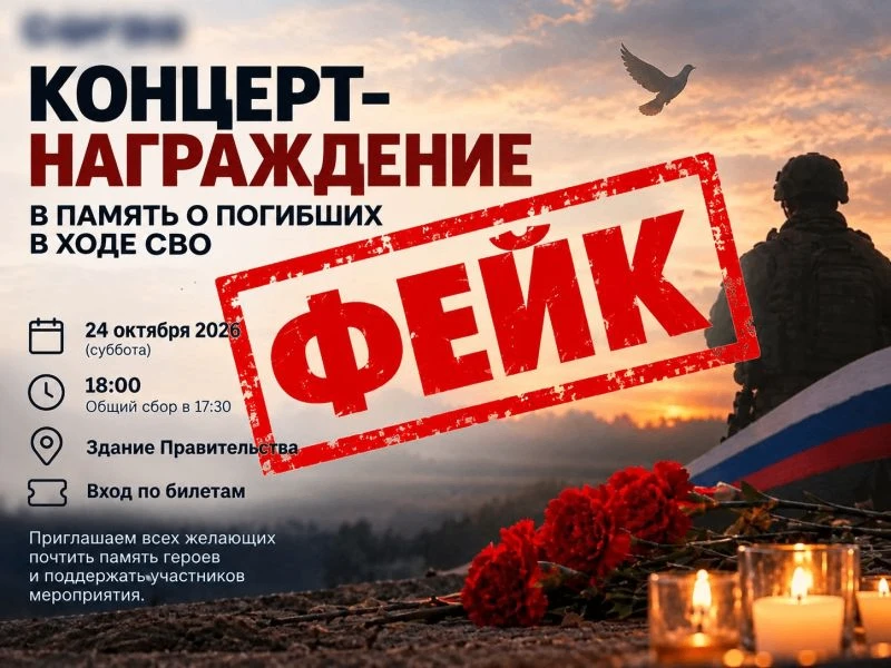На фейковый концерт в память о погибших героях СВО приглашают воронежцев неизвестные зл...