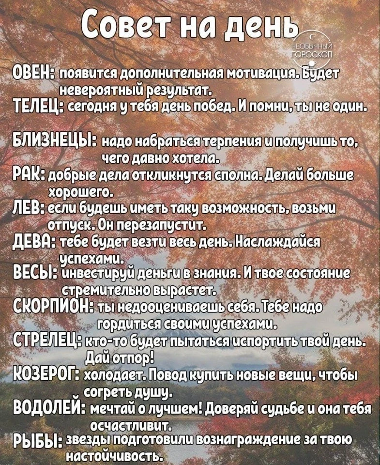 Совет дня!