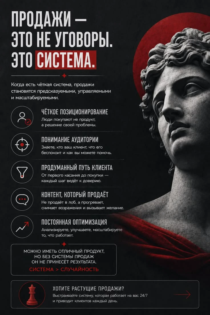 Продажи-это не уговоры. Это-система