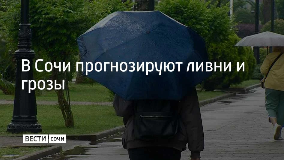 До конца дня 16 октября в Сочи и Сириусе прогнозируют сильный дождь и ливни с грозами, ...