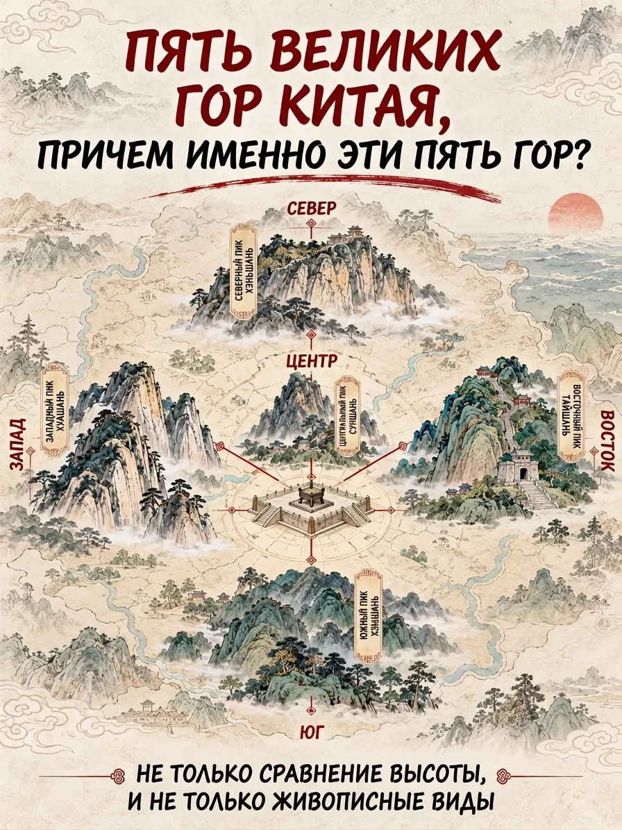 Пять священных гор Китая — Уюэ. О которых говорят китайцы. Знаешь ли ты, почему выбрали...
