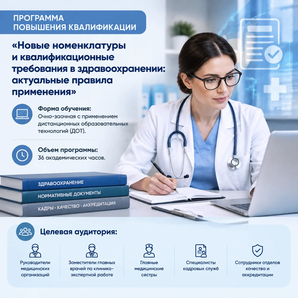 Курс ПК. Новые номенклатуры и квалификационные требования в здравоохранении с 2026 года...