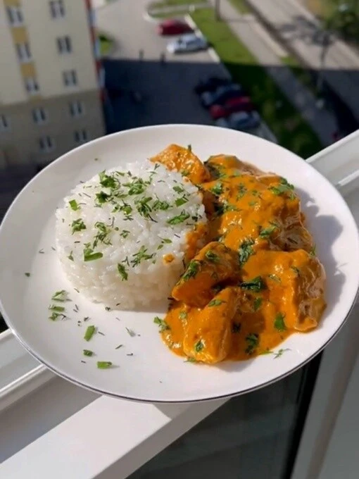 Курочка карри с рисом🔥