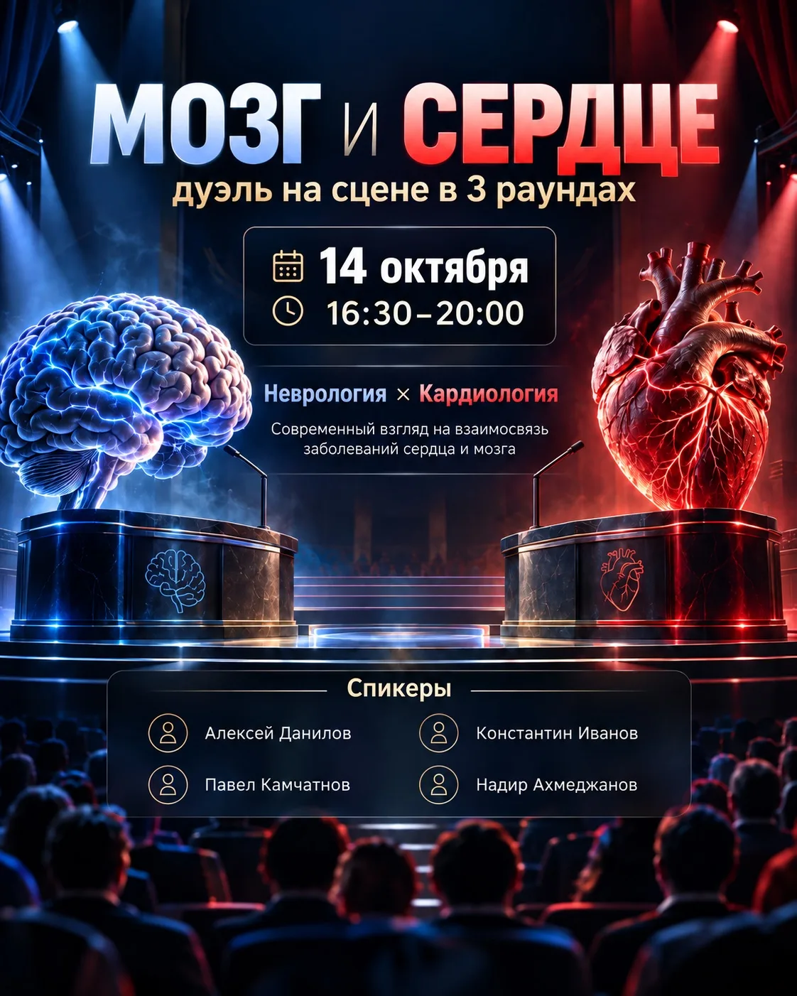 🧠❤️«Мозг и Сердце»: дуэль на сцене в 3 раундах
