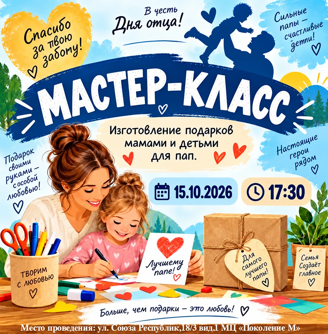 🎁 Сделаем подарок папе своими руками!
