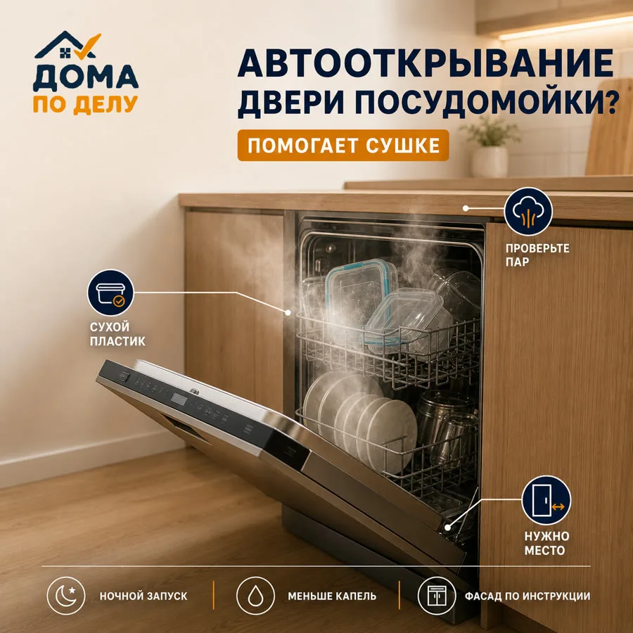 🌬 Автооткрывание посудомойки: функция, которую особенно замечаешь утром