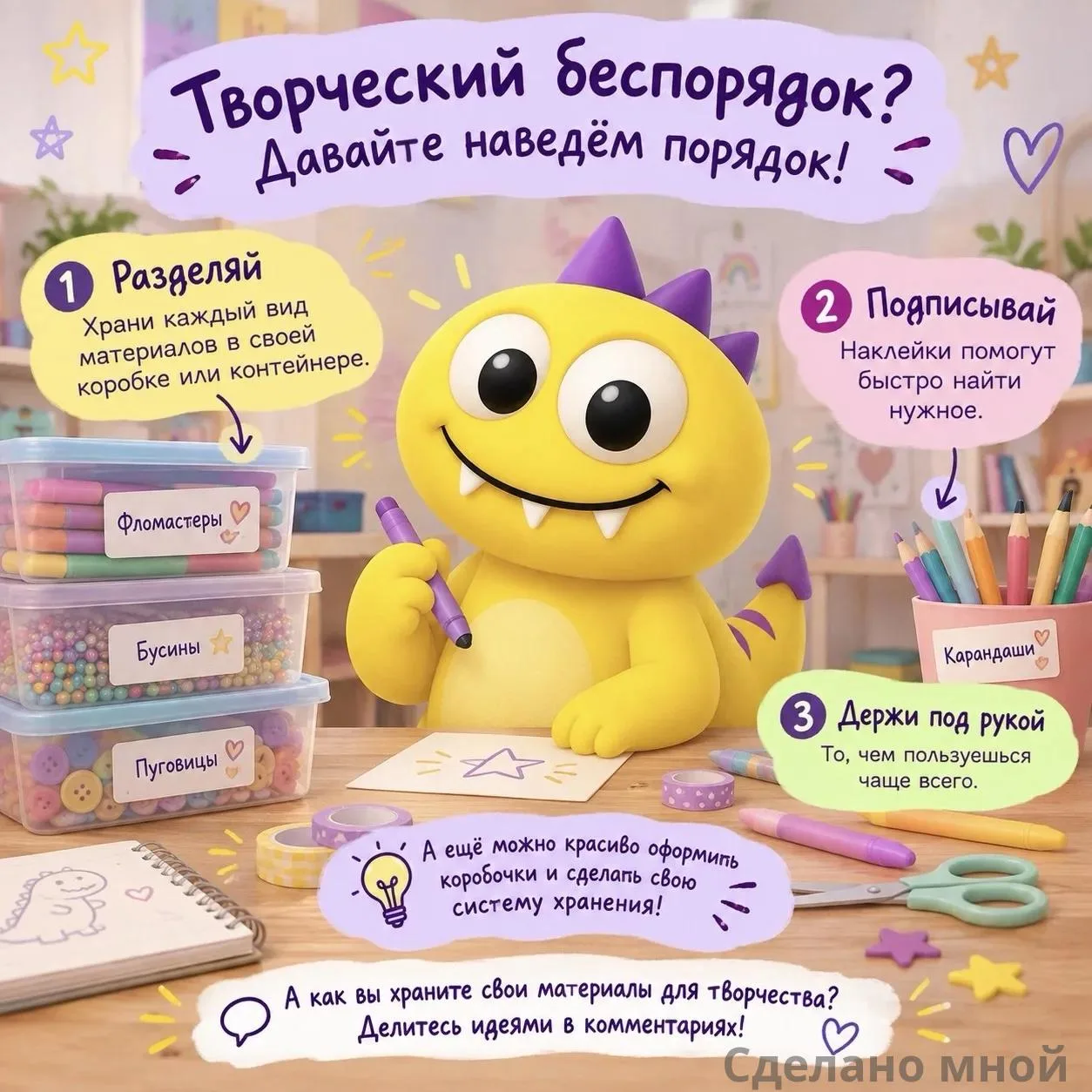 🎨 Материалы снова потерялись? Самое время навести творческий порядок!
