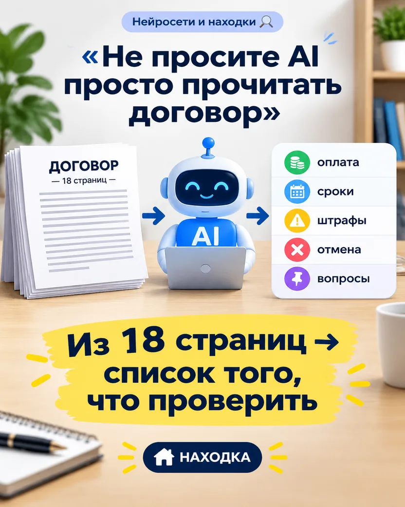 📄 Не просите AI просто «прочитать договор»