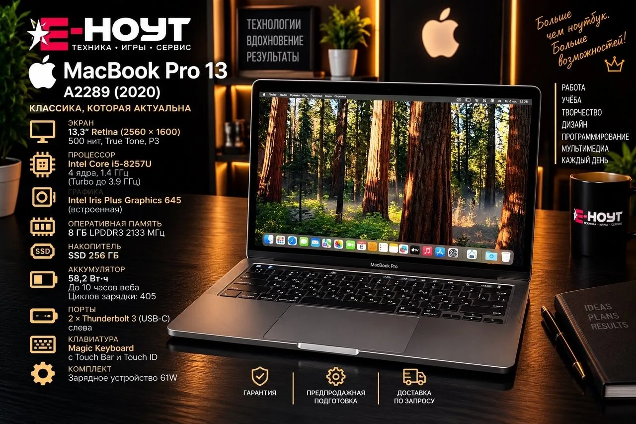 Продам Apple MacBook Pro 13 A2289 (2020), б/у, 8 ГБ/256 ГБ SSD, Макеевка — 40 000 ₽