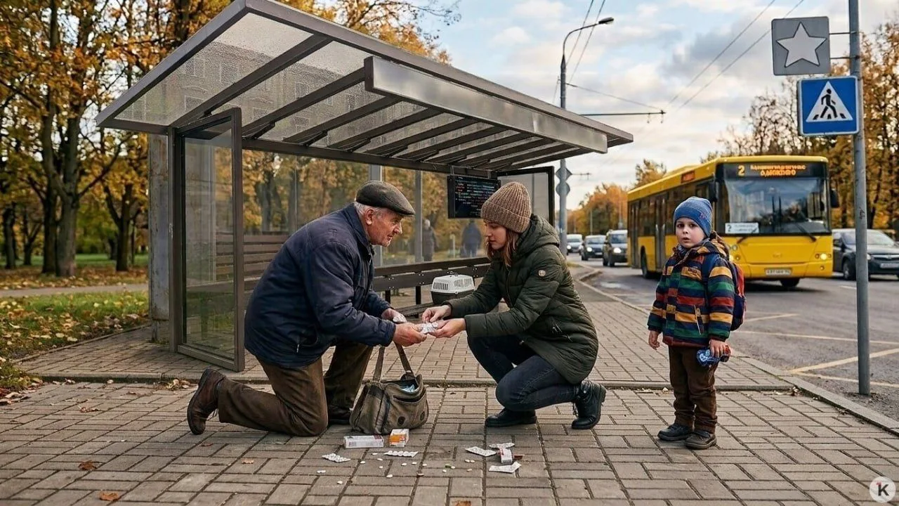 ❤️ Случайная встреча на остановке: калининградская семья стала помогать одинокому 88-ле...