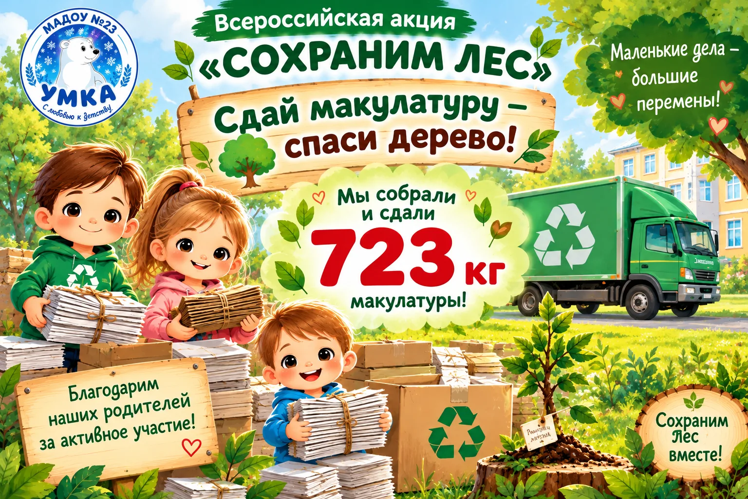 🌳♻️ 723 килограмма добра для природы! 💚
