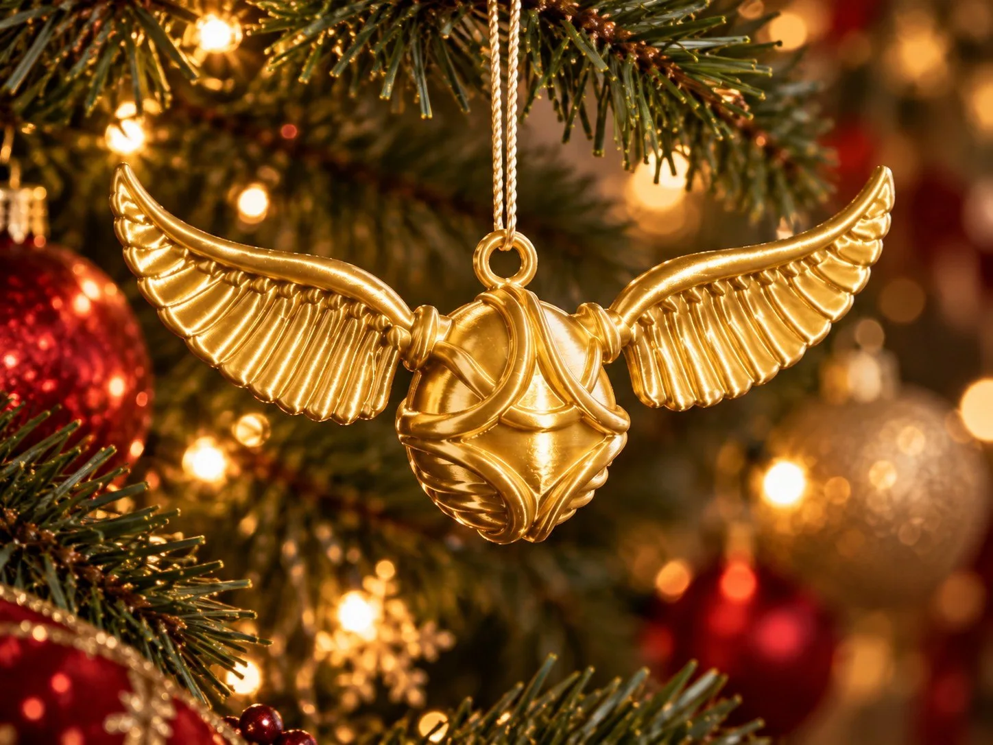 🎄 Ёлочная игрушка «Золотой снитч»