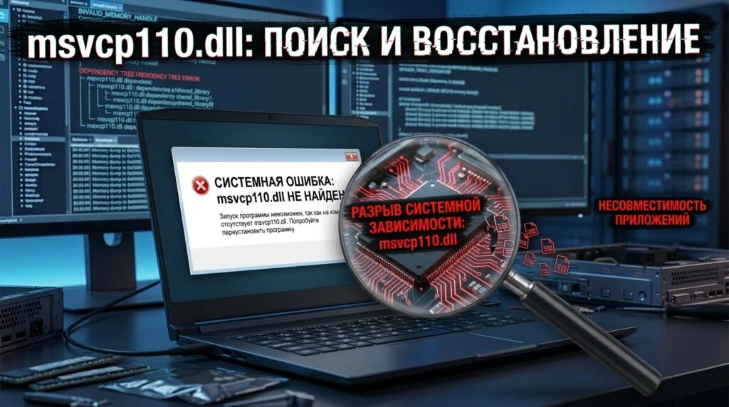 🤖 Ошибка msvcp110.dll отсутствует: как исправить