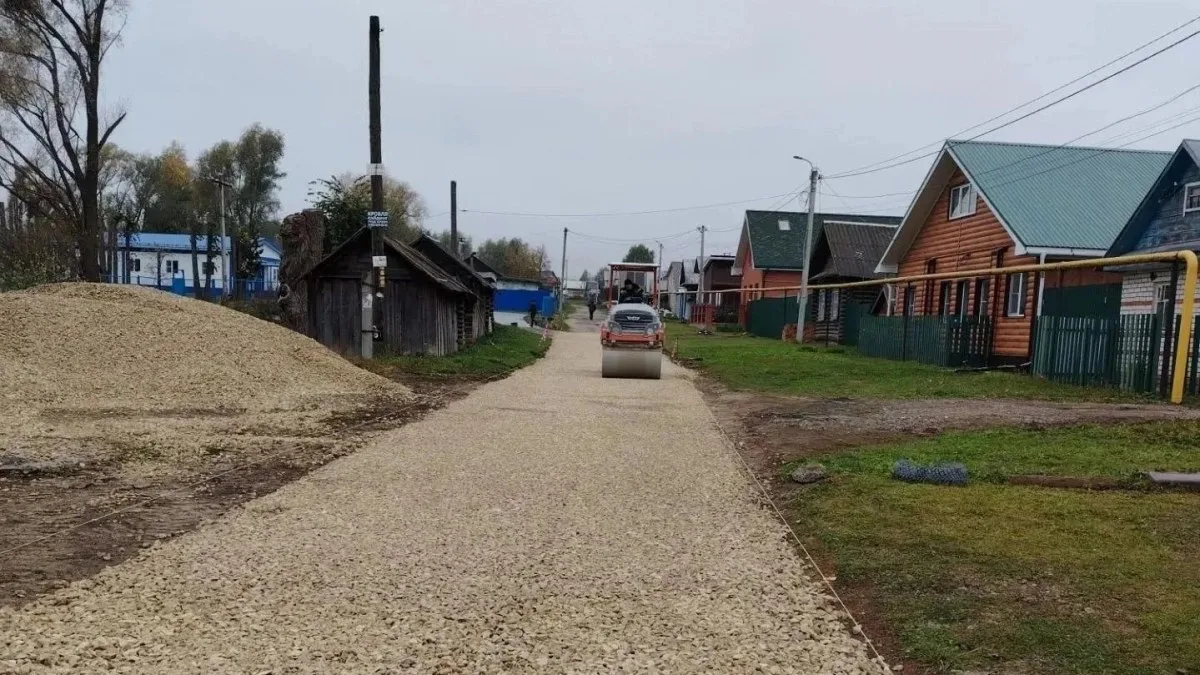 В деревне Ольдеево под Новочебоксарском начали чинить разбитую дорогу к ветеринарной ле...