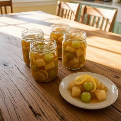 Варенье из груш с виноградом и цитрусами 🍐🍇🍋