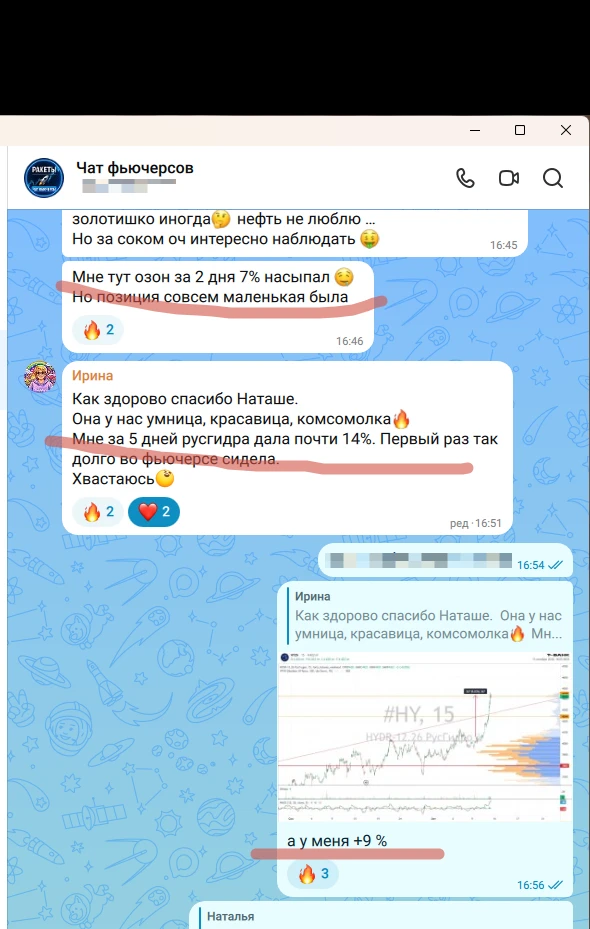 Во фьючерсах, хоть я вам и не показывала, но жизнь тоже кипит🥳