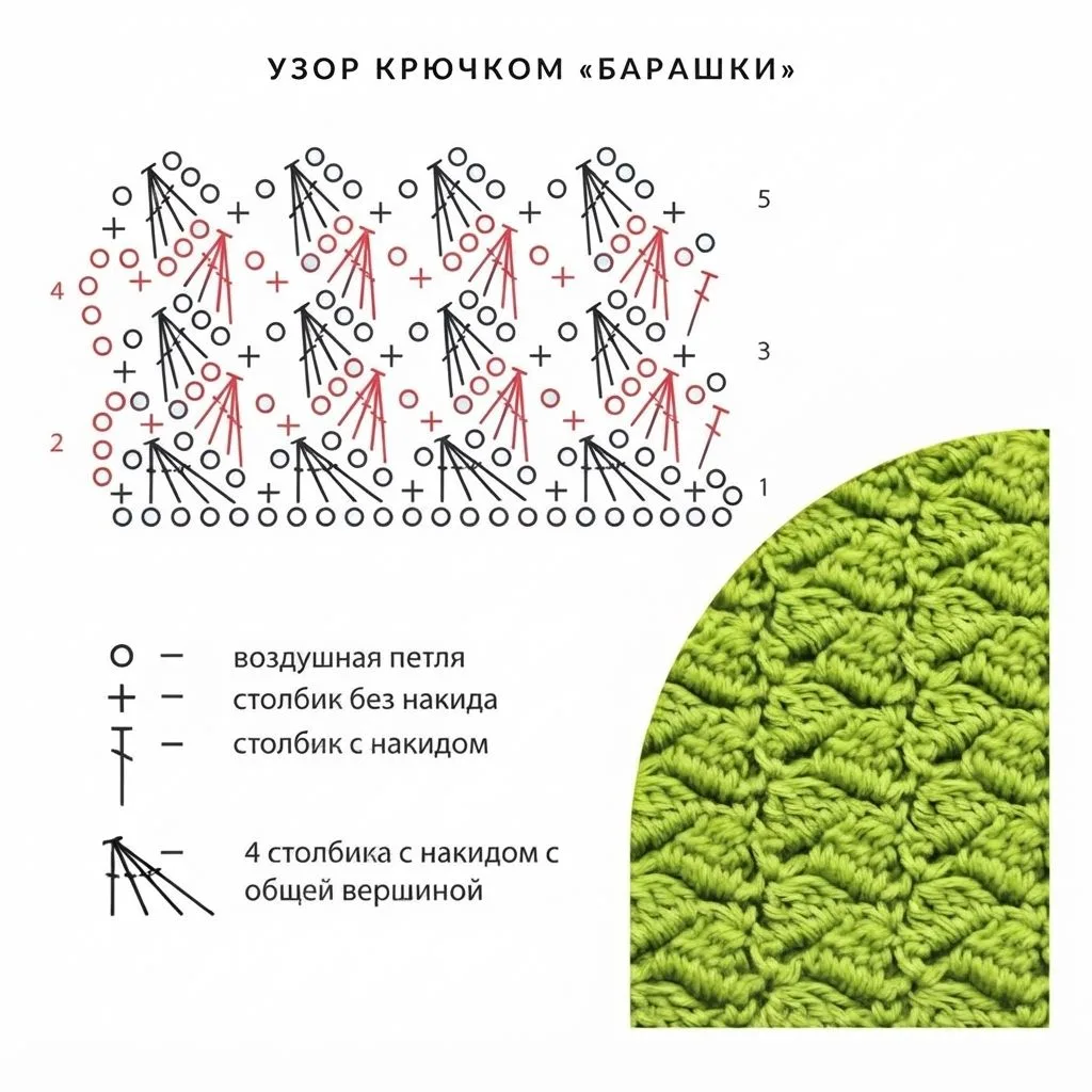 узор для вязания крючком.