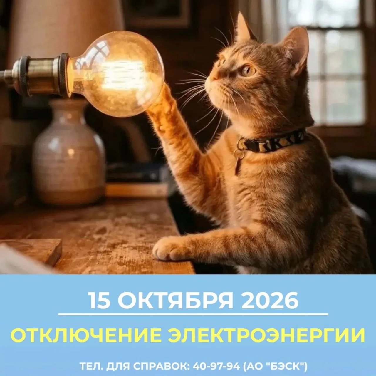 💡15 октября 2026 плановое отключение электроэнергии по адресам:
