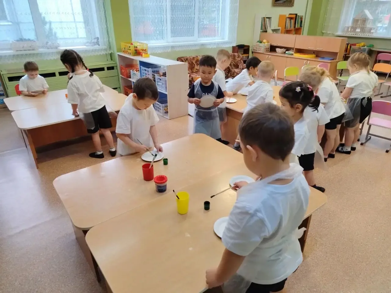 🎨 Творческая мастерская «Овощи на тарелке» в группе «Речецветик»! 🥕🍅🥒