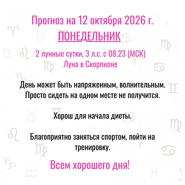 Прогноз на сегодня,