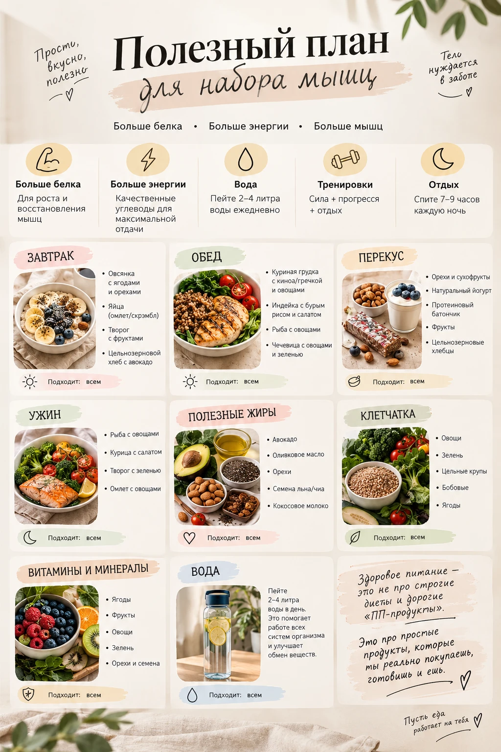 🥗 ПЛАН ПИТАНИЯ НА НЕДЕЛЮ