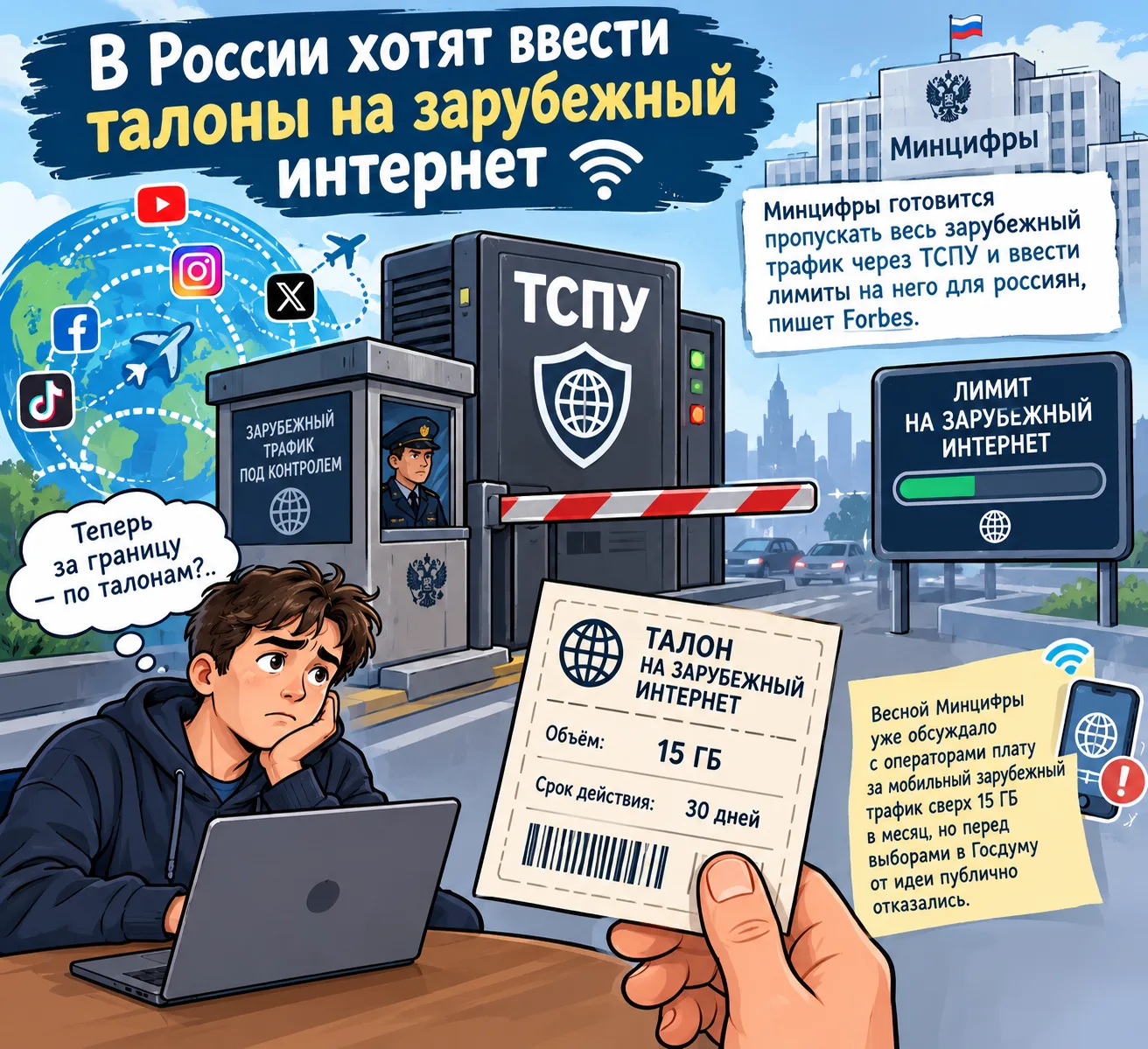 🛜 В России хотят ввести талоны на зарубежный интернет