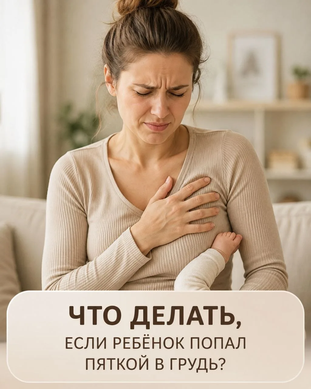 «Дочка сегодня пяткой в грудь ударила сильно, весь день болит, слабость появилась и тем...
