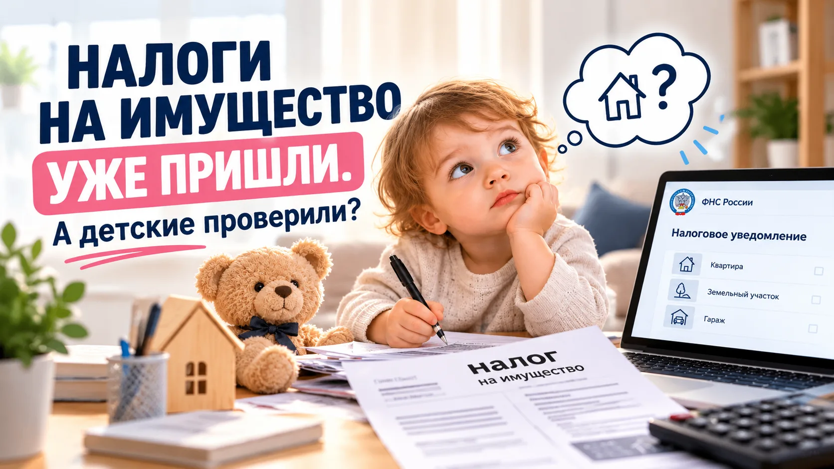 Налоги на имущество уже пришли. А детские проверили?